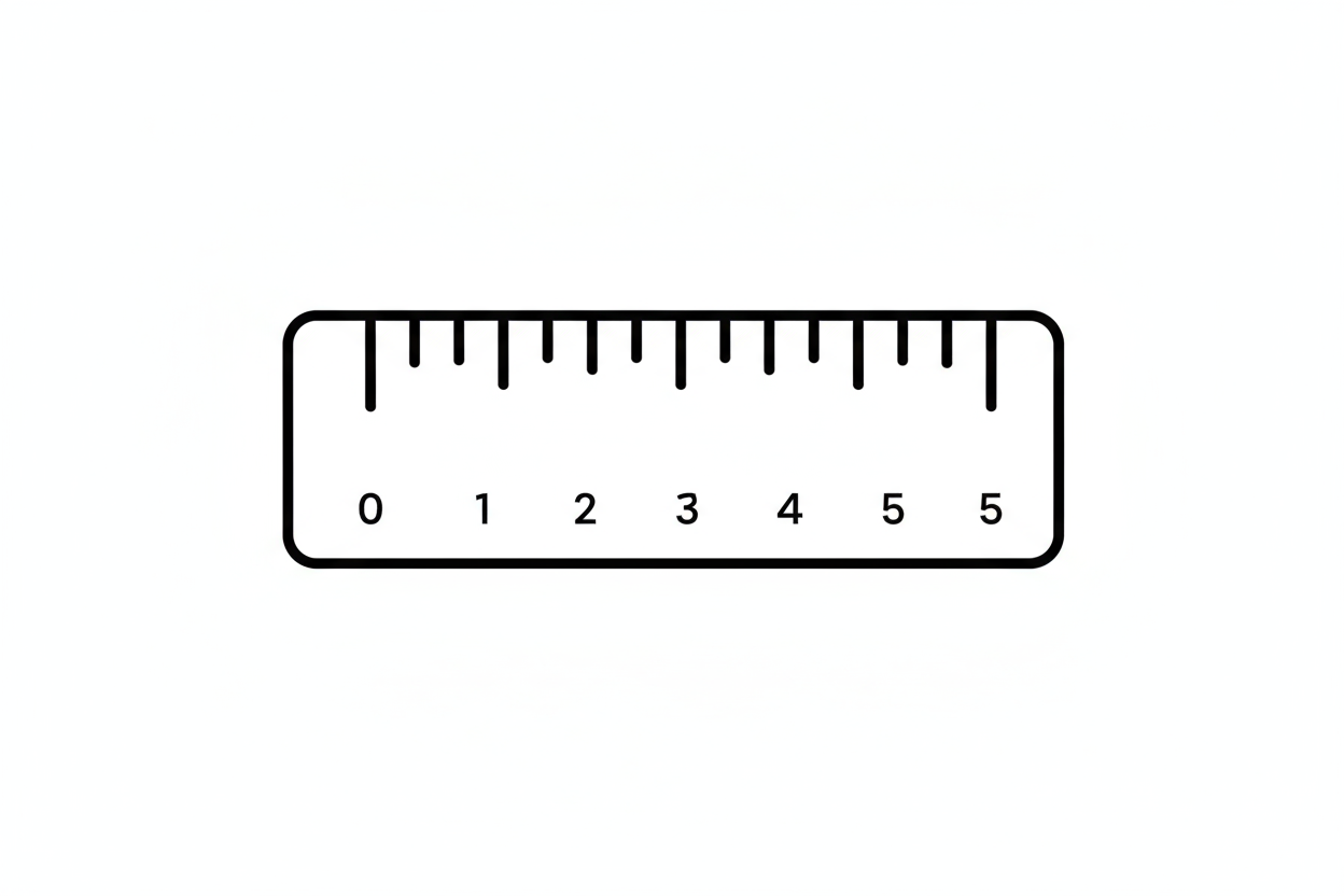 ruler icon in black outline